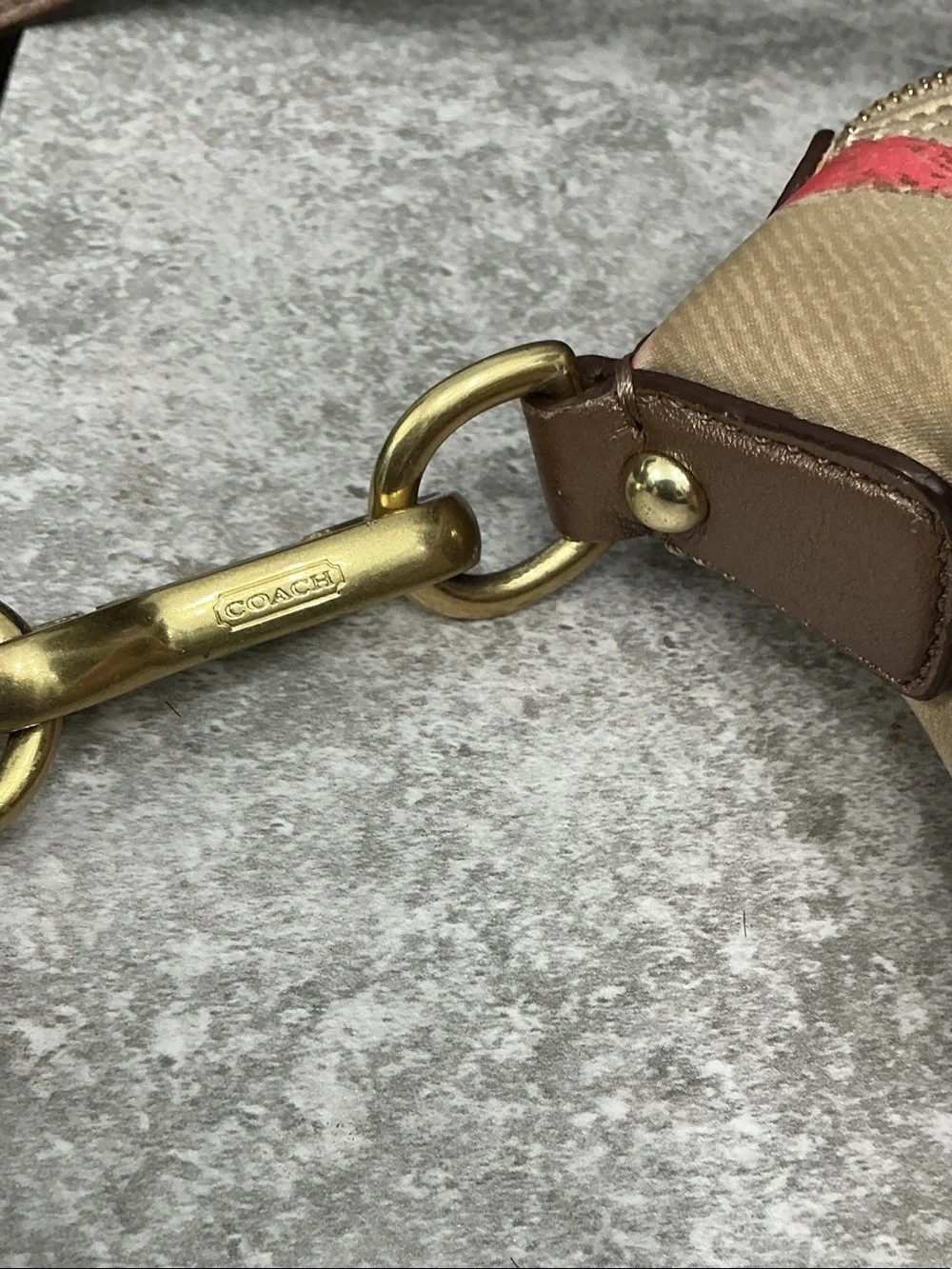 Coach Madison Op Art Metallic Signature Satchel EUC